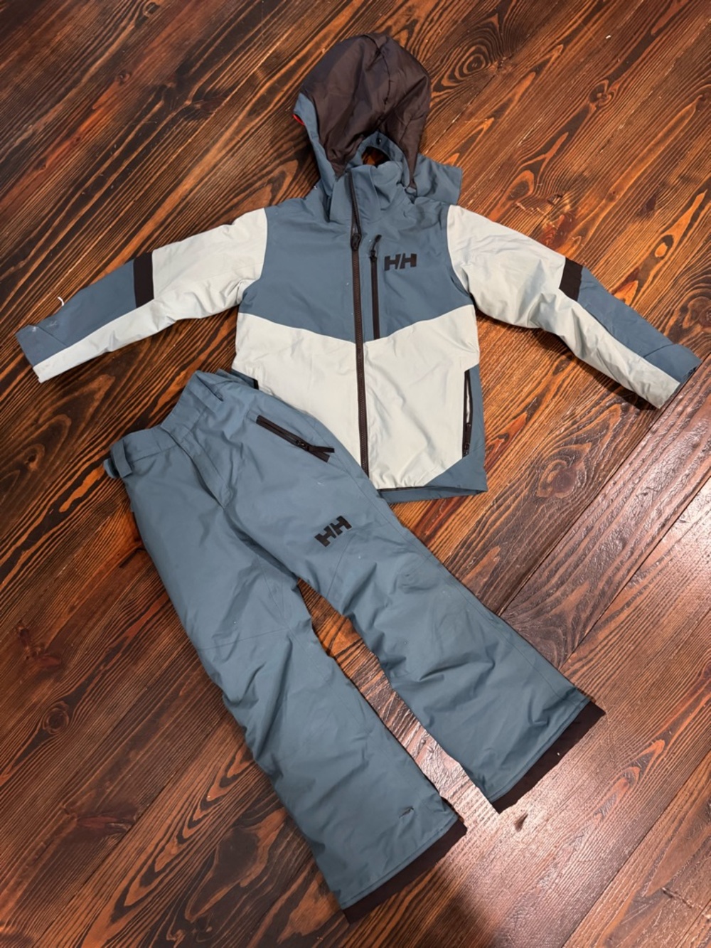 Helly Hansen Two-Tone Blue Ski Jacket & Pants Set Junior Size 10